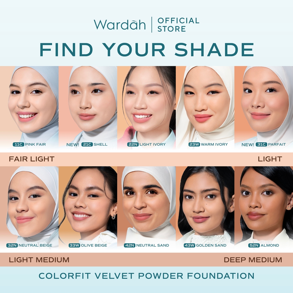 WARDAH Colorfit Velvet Powder Foundation Refill - Bedak Padat Dengan SPF 20 - Oil Control - Tahan Lama Hingga 12 Jam - Hasil Matte Coverage Natural - Makeup - Cocok Dipakai dengan Cushion - Gambar 4