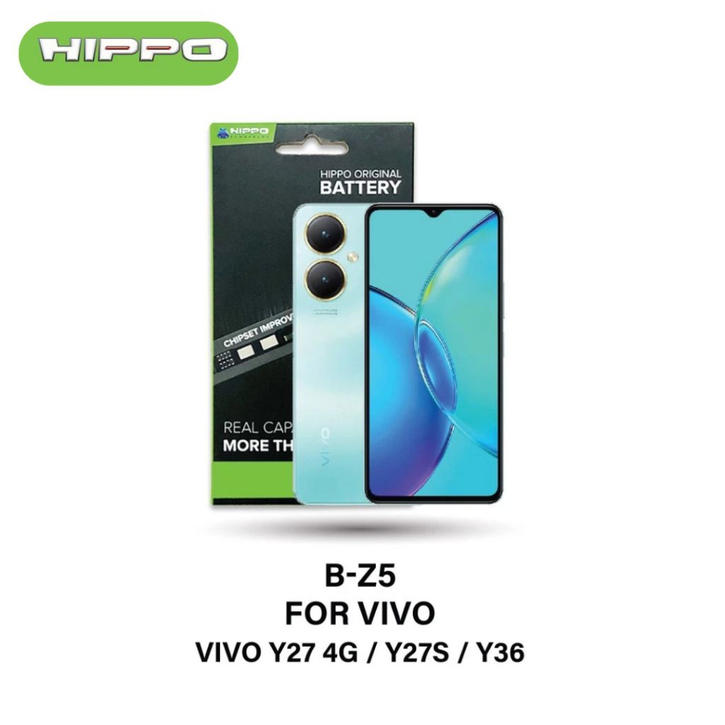 Hippo Baterai B-Z5 VIVO Y27 4G / Y27S / Y36 5000mAh Battery Batere Batrai Batre Original Cell Garansi resmi