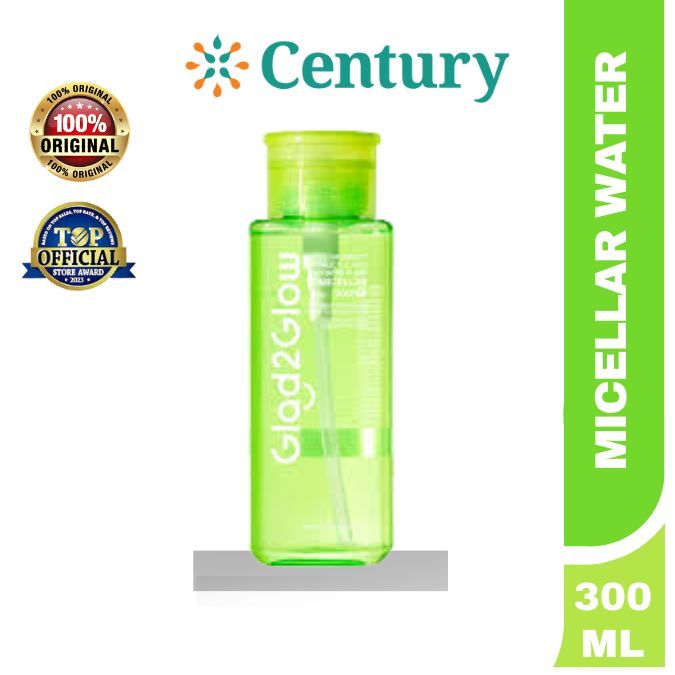 GLAD2GLOW MICELLAR WATER MUGWORT SALYSILYC ACID 300ML / PERAWATAN WAJAH/MICELLAR WATER