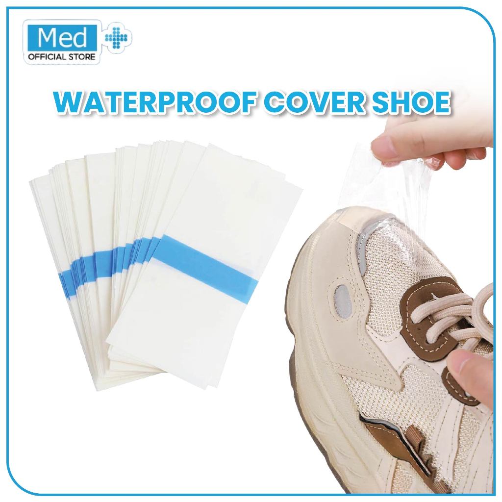 Med+ Stiker Anti Air Kepala Sepatu Transparent Shoe Protector PU Film - (30 Lembar)