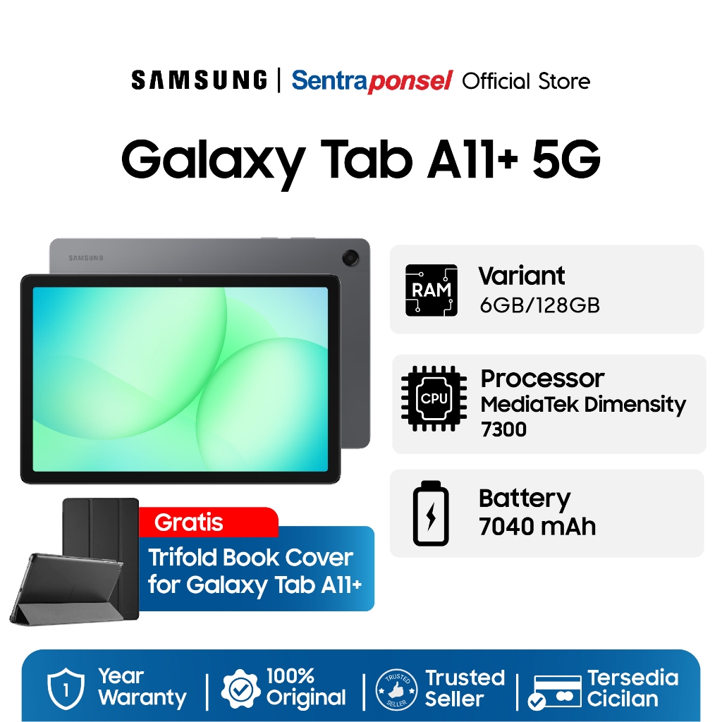 Samsung Galaxy Tab A11+ 5G 6GB/128GB - Garansi Resmi