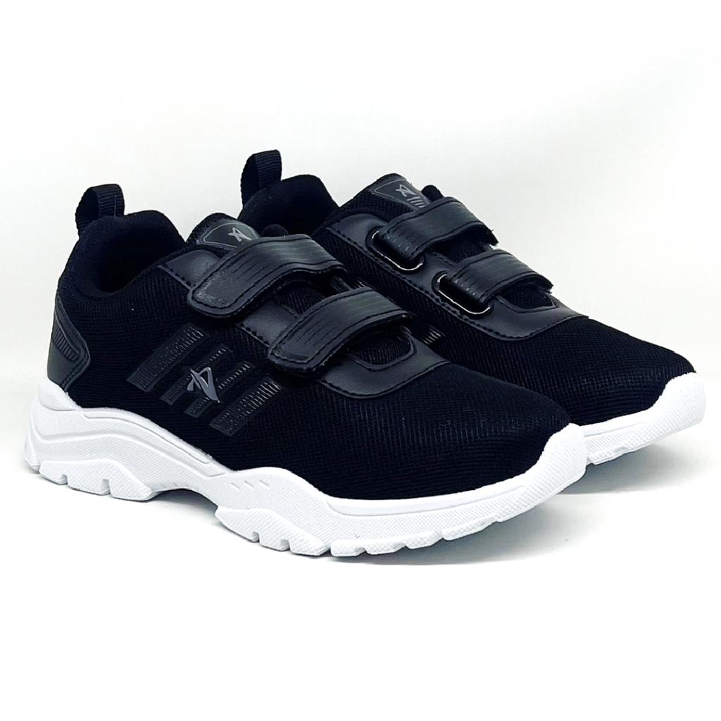 Pro Att - Mcl 31-38 - Sepatu Perekat Sneakers Kets Sekolah Olahraga Anak SD SMP SMA - Hitam Putih - Gambar 3