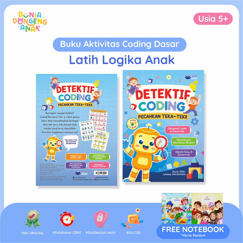Illustrated Activity Book for Children Ages 4+ Years - Detective Coding ...