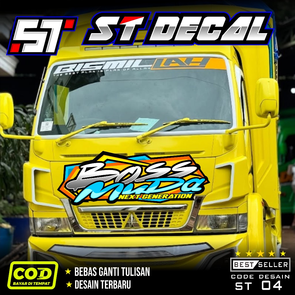 Truck Front Stickers Truck Cabin Stickers Canter/Elf/Giga/Dutro/Dyna ...