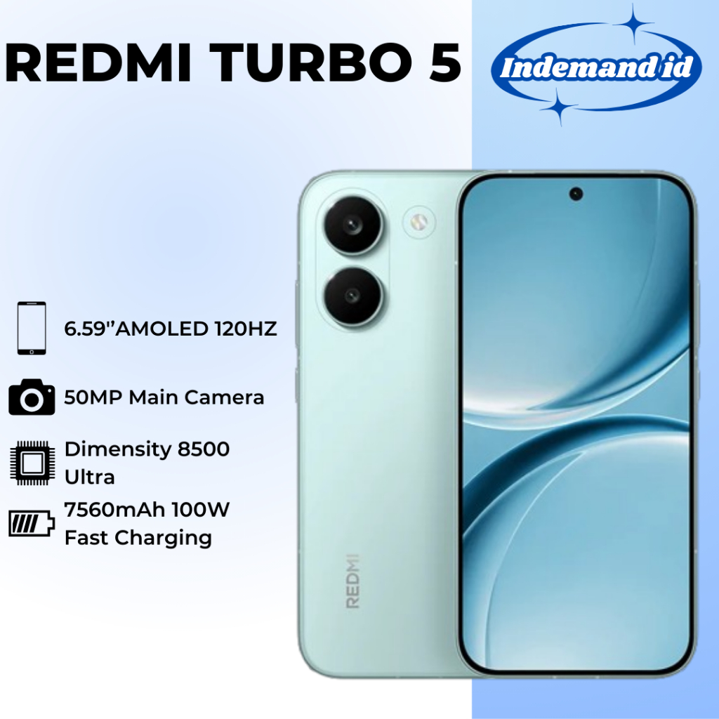 Redmi Turbo 5 5G 6.59''AMOLED 120HZ Dimensity 8500 Ultra 7560mAh 100W 50MP