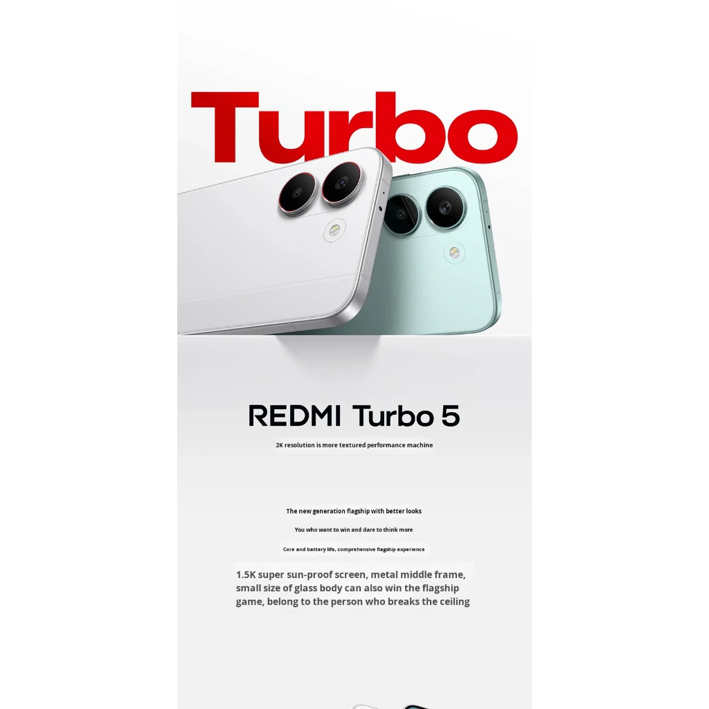 Redmi Turbo 5 5G 6.59''AMOLED 120HZ Dimensity 8500 Ultra 7560mAh 100W 50MP - Gambar 4