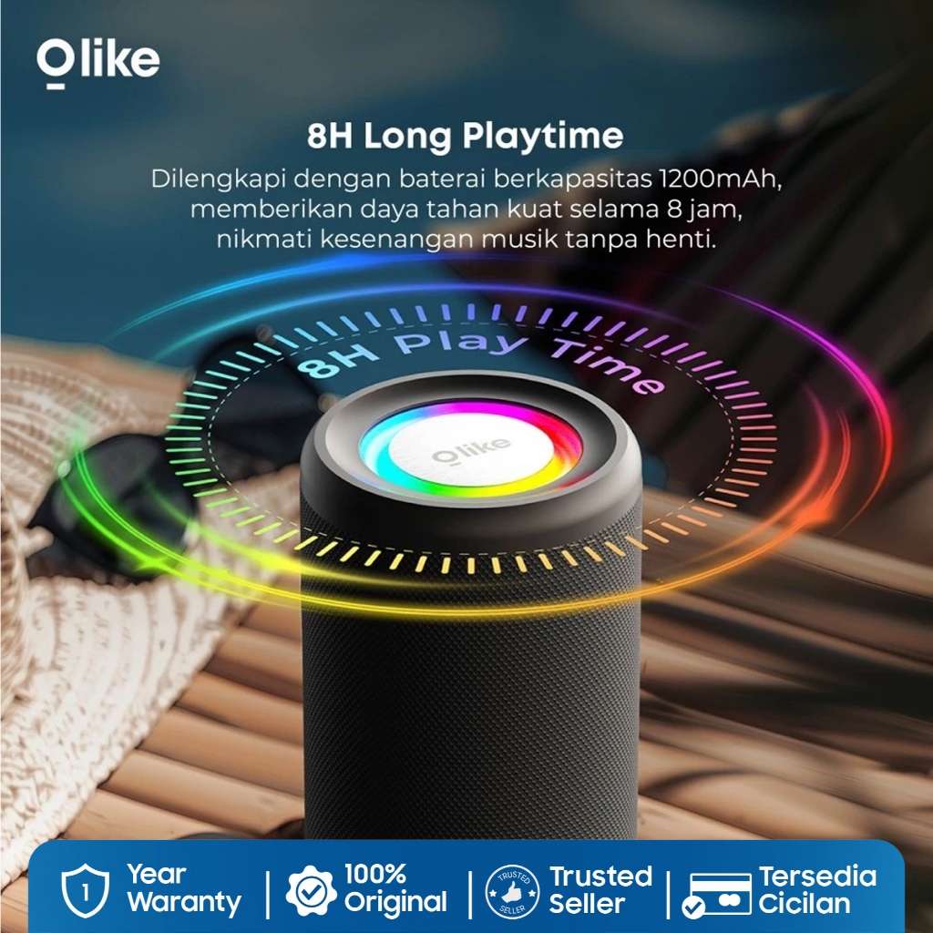 OLIKE Speaker Wireless SF9 Portable HiFi Sound Stereo LED Light / IPX4 / Bluetooth 5.3 - Gambar 3
