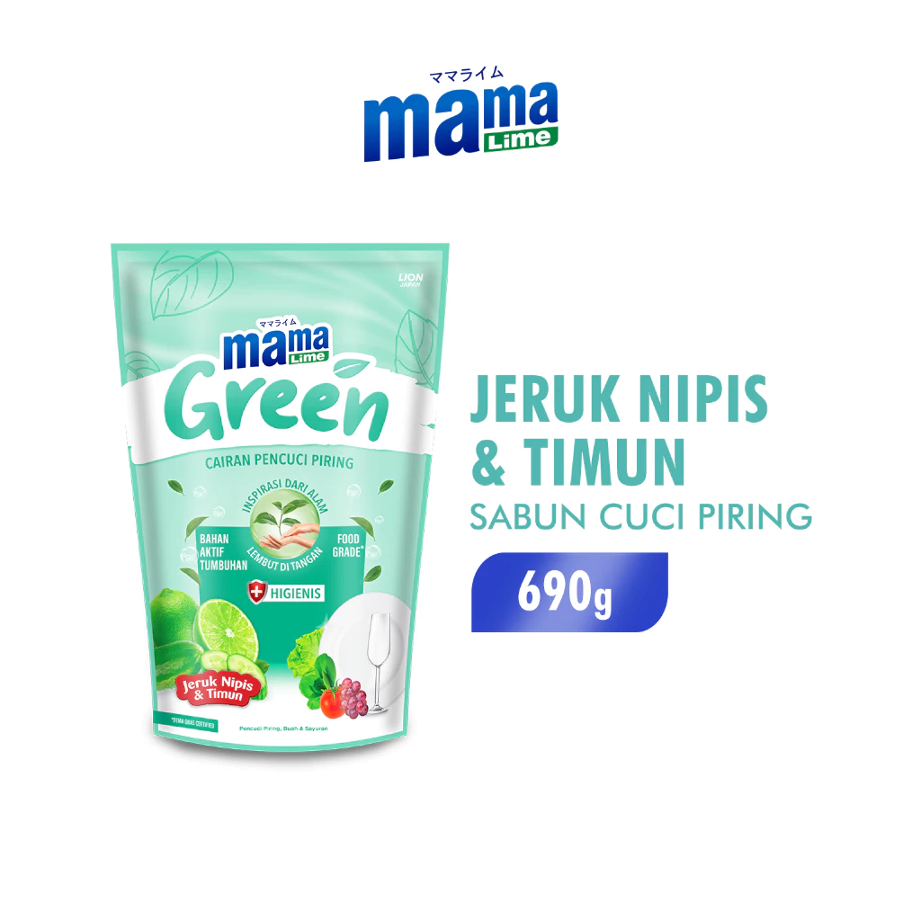 Mama Lime Sabun Cuci Piring Green Pouch 690 gr
