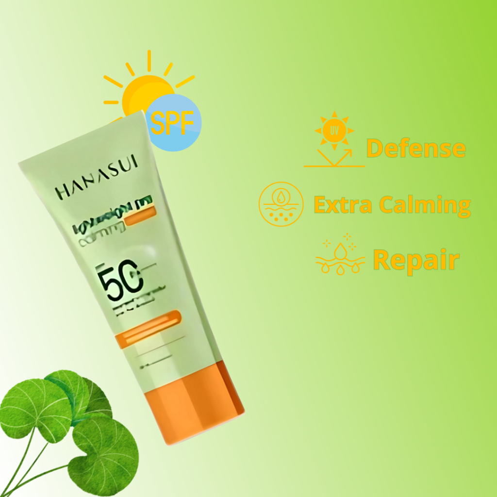 Hanasui Lightweight Pro Calming Sunscreen SPF50 PA++++ 30ml Kulit Sensitif Acne / Merah Jingga Official - Gambar 2