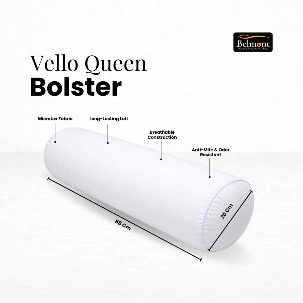 Bantal dan Guling tidur Velo Queen by Belmont ( 1 Bantal + 1 Guling ) - Gambar 3
