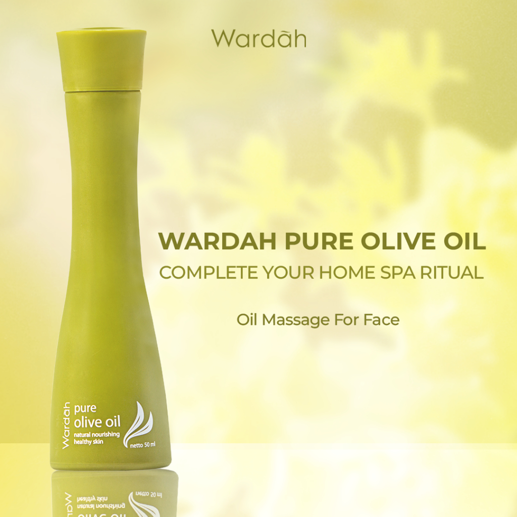 WARDAH Pure Olive Oil 50 ml - Oil Multifungsi Untuk Wajah Lembap dan Relaks - Dilengkapi dengan Bamboo dan Cedarwood - Tekstur Ringan dan Tidak Lengket - Makeup