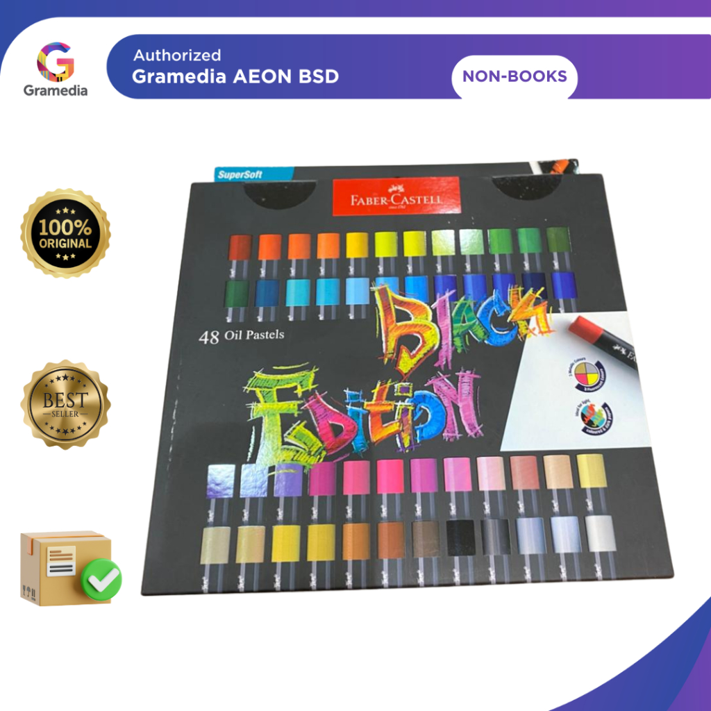 Faber Black Edition 48 Color Oil Pastel - Gramedia AEON BSD