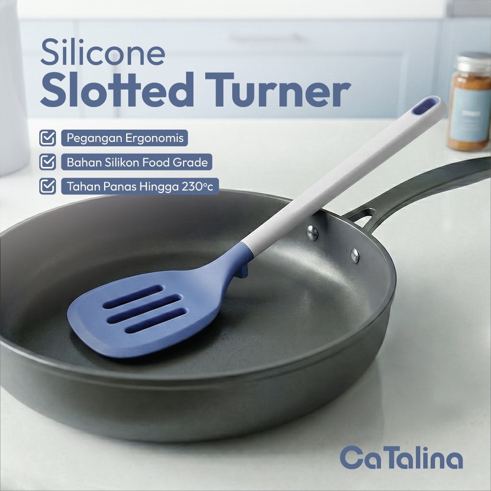 Sutil Irus Spatula Silikon Handle Plastik Tahan Panas Tidak Lengket - Gambar 4