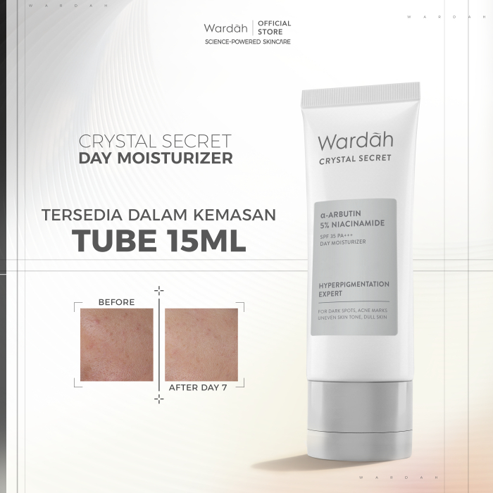 WARDAH Crystal Secret a-Arbutin 5% Niacinamide Hyperpigmentation Expert SPF 35 PA+++ Day Moisturizer 30 g - Skincare - Gambar 3