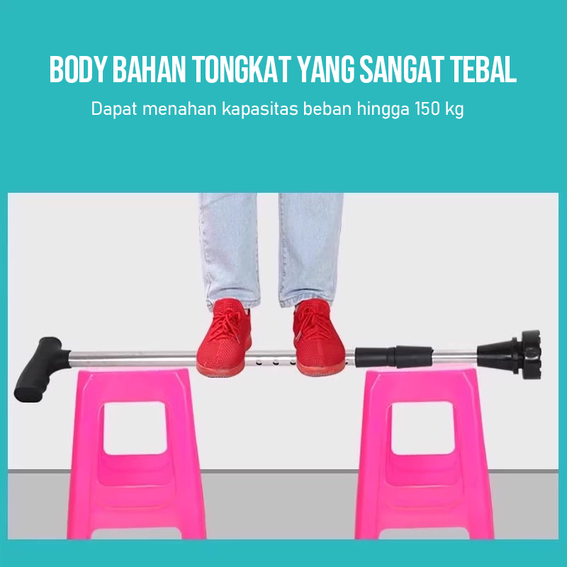 Tongkat Kaki 3/4 Alat Bantu Jalan Orang Tua GARANSI SATU TAHUN - Gambar 3