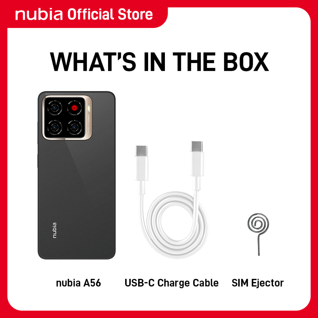 Handphone nubia A56 ROM 128GB RAM 12GB (4+8GB) Smartphone Kamera AI 13MP Triple Camera Layar 6.75" 90Hz, Baterai 5000mAh Fast Charging - Gambar 2