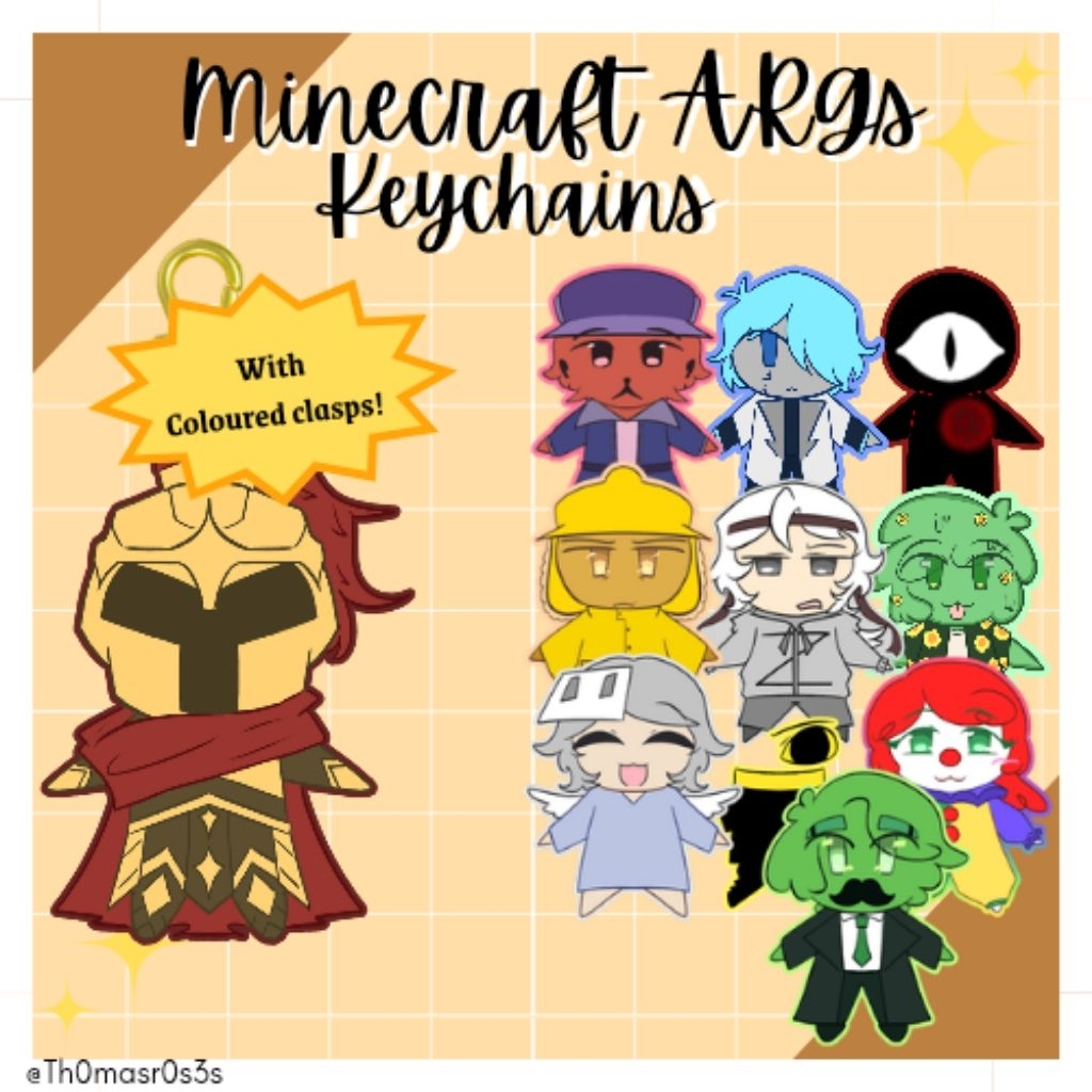 [ OPEN || AVAILABLE ] Minecraft ARG Clear acrylic keychains with ...