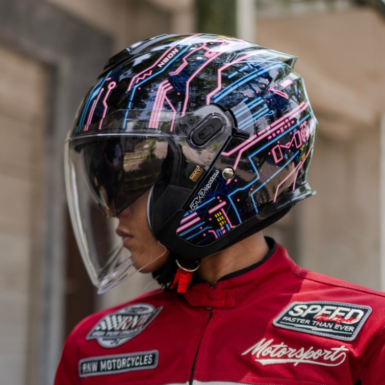Helm Half Face Double Visor Helm Rsix REVOLT X Motif GS Elite Terbaru Premium SNI - Gambar 4