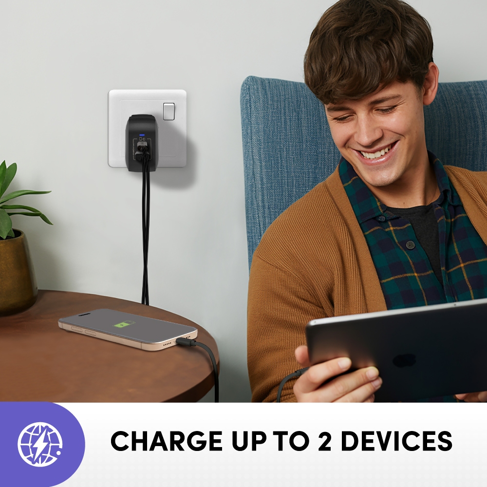 Prolink 35 Watt / 2 Port / GaN PD Kepala Charger / Wall Travel - Gambar 3