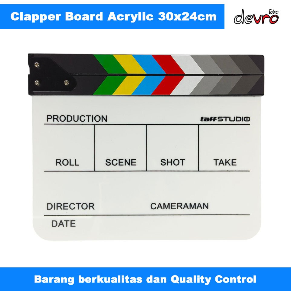 Professional Clapper Board Colorful Acrylic - Claper Board - TaffSTUDIO ...