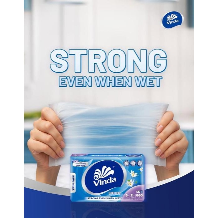 Tisu Tissue VINDA 480 helai 3ply size L Tisu wajah Facial Tissue PROMO !!! - Gambar 2