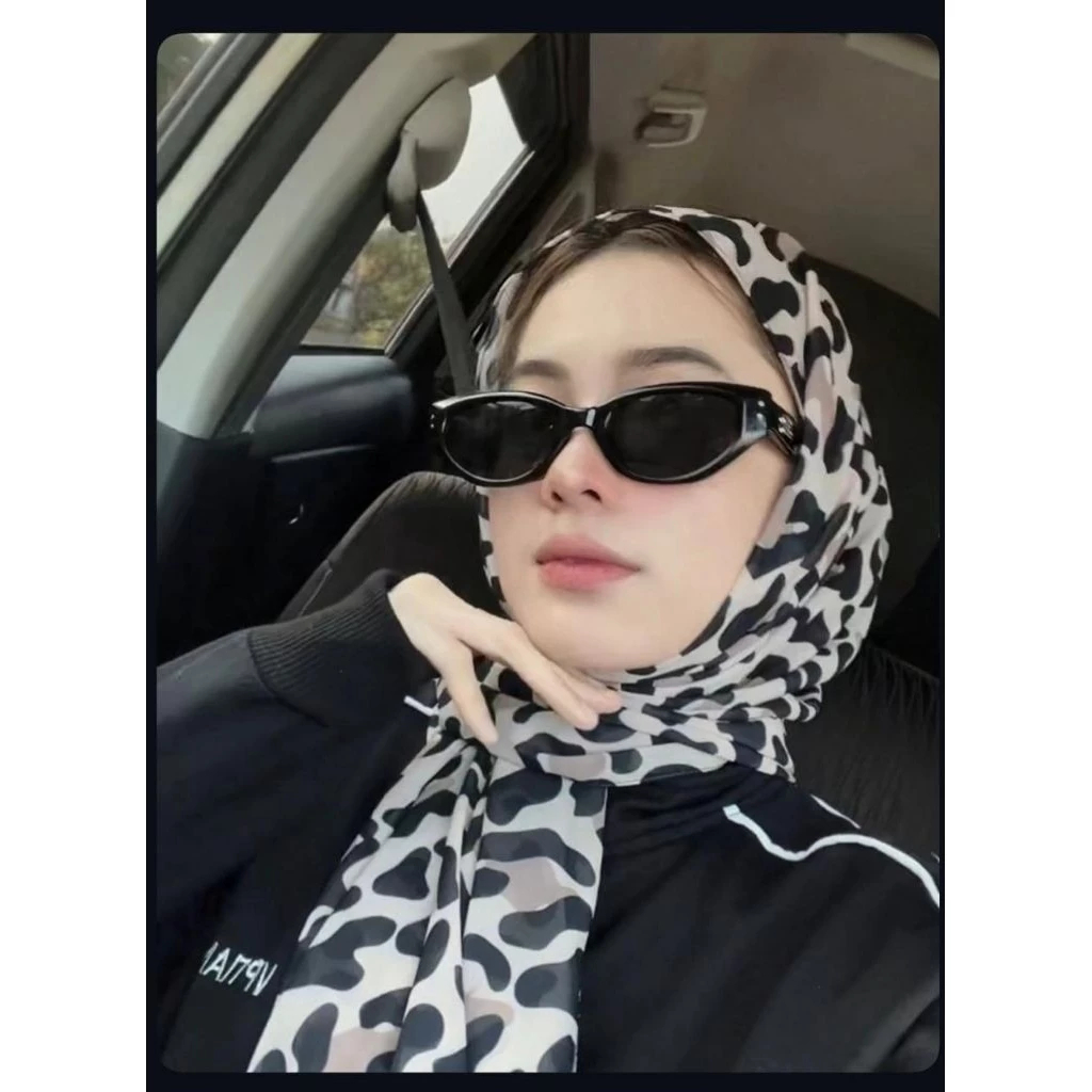 DISA HIJAB - Pashmina Leopard Bahan Ceruty Outfit Kalcer Terbaru - Gambar 2