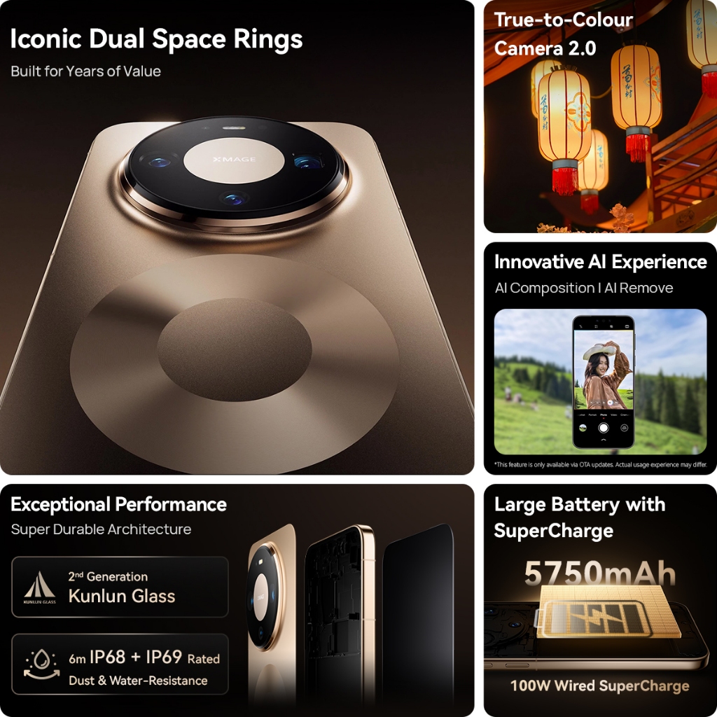 [8.8 s/d 20%*] HUAWEI Mate 80 Pro Smartphone 16+512G l True-to-Colour Camera 2.0 l 2nd Gen Kunlun Glass l Smart AI / 100W - Gambar 2