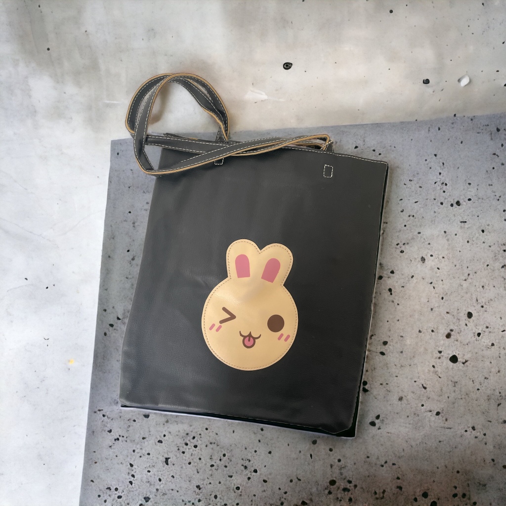 Tote Bag Kekinian Motif Bunny Bear