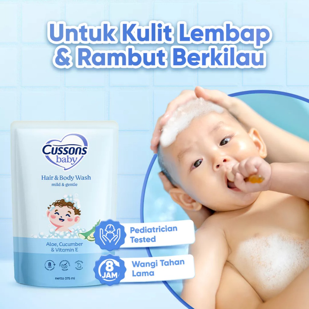 Sabun Mandi Cussons Baby 2in1 Hair Body Wash Mild & Gentle - Gambar 4