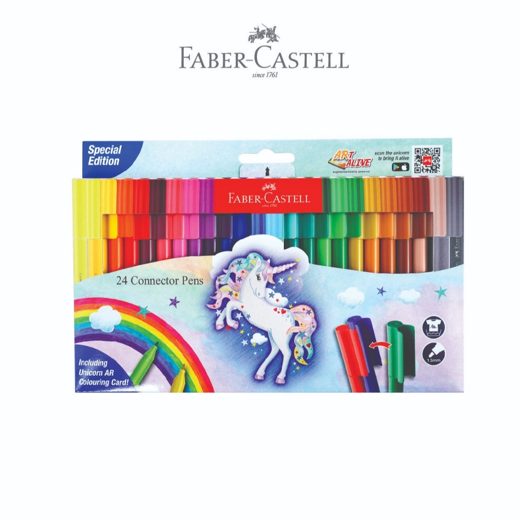 Faber-Castell spidol Connector Pen Unicorn Series set 12 dan 24 - Gambar 4
