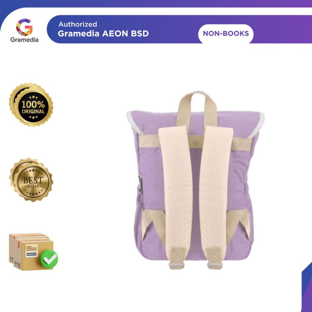 EVERSAC NONGNOI BACKPACK PURPLE - GRAMEDIA AEON MALL BSD - Gambar 3