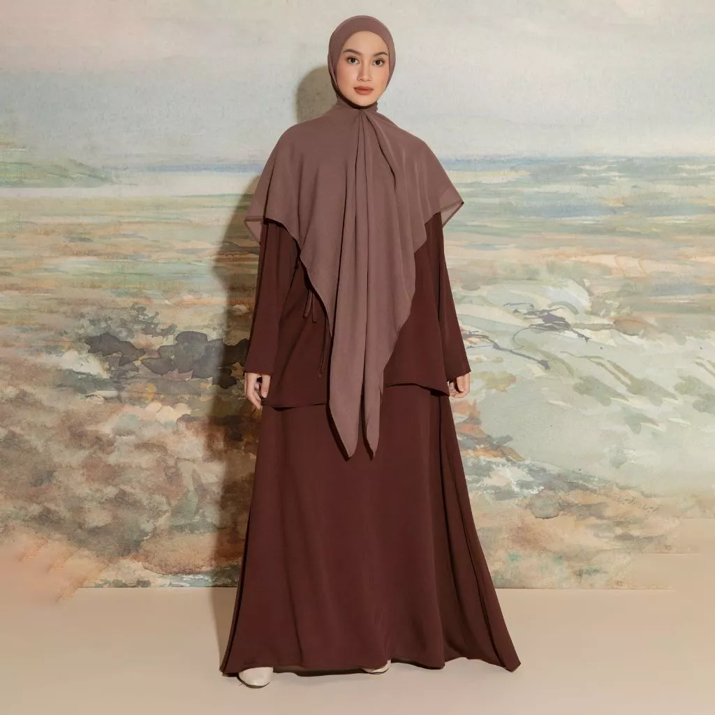 Lozy Hijab - Sera Set (One Set Blouse Skirt Janggan Cheongsam Bahan Corduroy) - Gambar 4