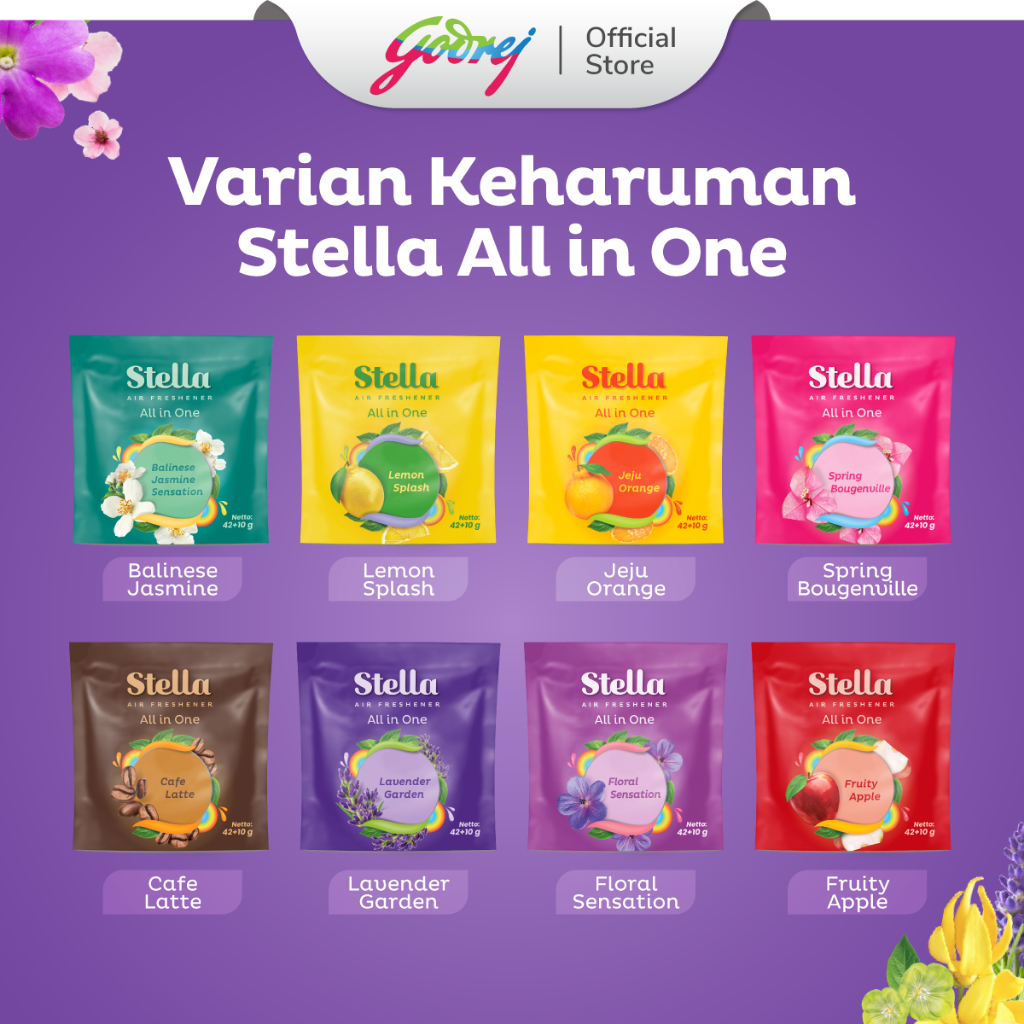 Stella All In One Lavender Garden 42+10gr x2 - Pengharum Ruangan - Gambar 4