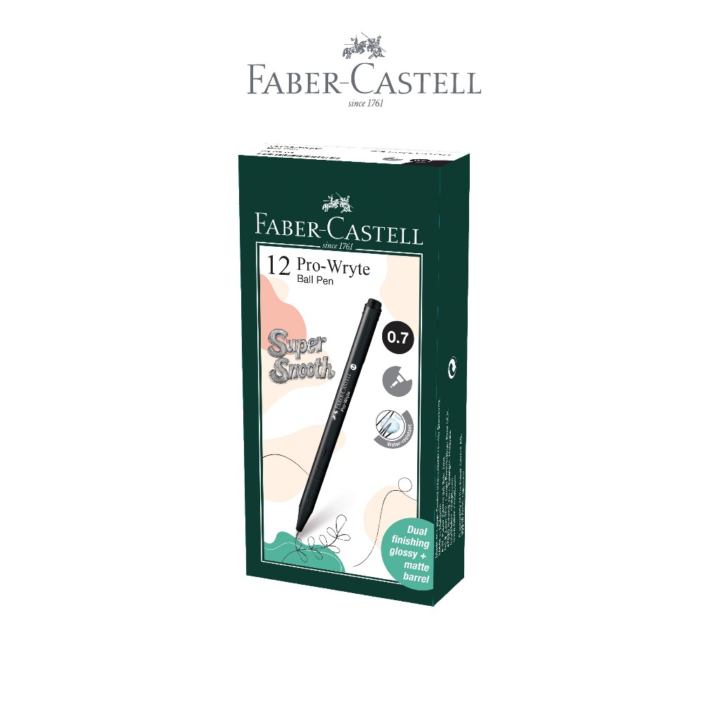 Faber-Castell Ballpoint Pen Pro Wryte Black Ink 0,7mm Box of 12 - Gambar 3