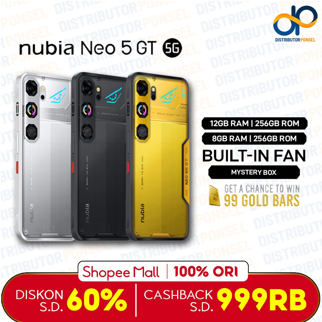 ZTE Nubia Neo 5 GT 5G 8/256GB 12/256GB / Neo 5 Garansi Resmi Not Neo 3 GT Rog Phone 9 - Gambar 2