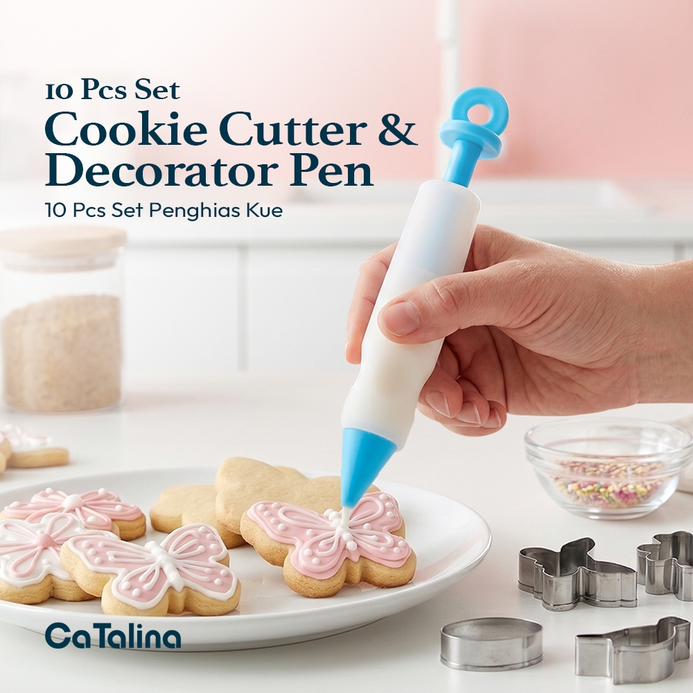 CaTalina Pen Pastry Dekorasi Kue / Pen Penghias Kue + Cookie Cutter