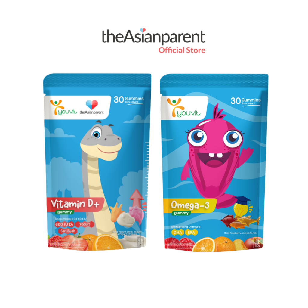 Vitamin Gummy Youvit Vitamin D Kids 30 Days + Omega 3 DHA EPA Minyak Ikan Kemasan 30 Hari / Smart Growth Bundle Dukung Kecerdasan Otak Anak dan Kesehatan Tulang Gigi - Gambar 2