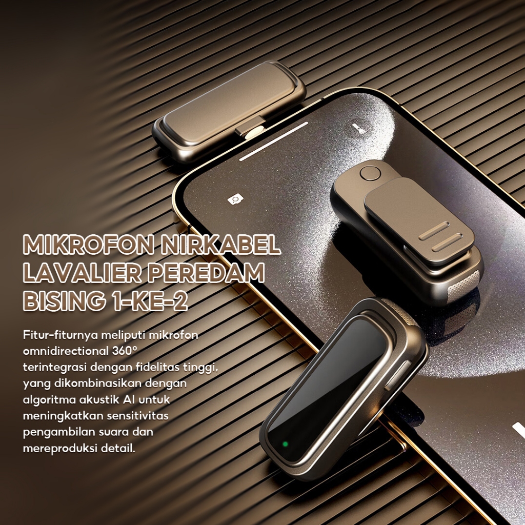 Yodevoe L1 Wireless Microphone 2 In 1Clip On Mic Wireless Lavalier Mikrofon HP Plug & Play Lavalier Mikrofon Dan Charging Case Mic Wireless for Youtuber Vlog Tiktok Live Streaming - Gambar 3