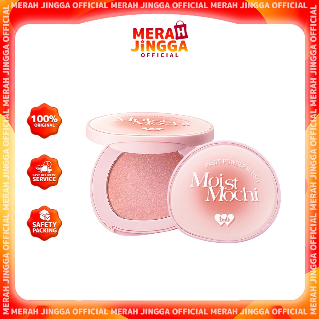 BNB barenbliss Moist Mochi Paste Powder Blush [12H Lasting Color] Cream Blush / Merah Jingga Official