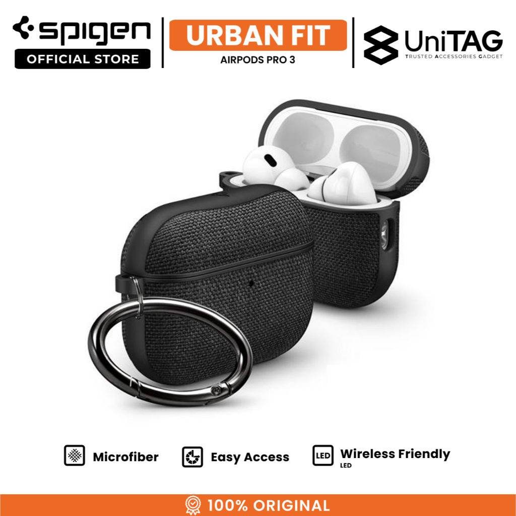 SPIGEN Special Live Case For AirPods Pro 3 Urban Fit Hard Cover Fabric Hook Anti Crack Slim Casing