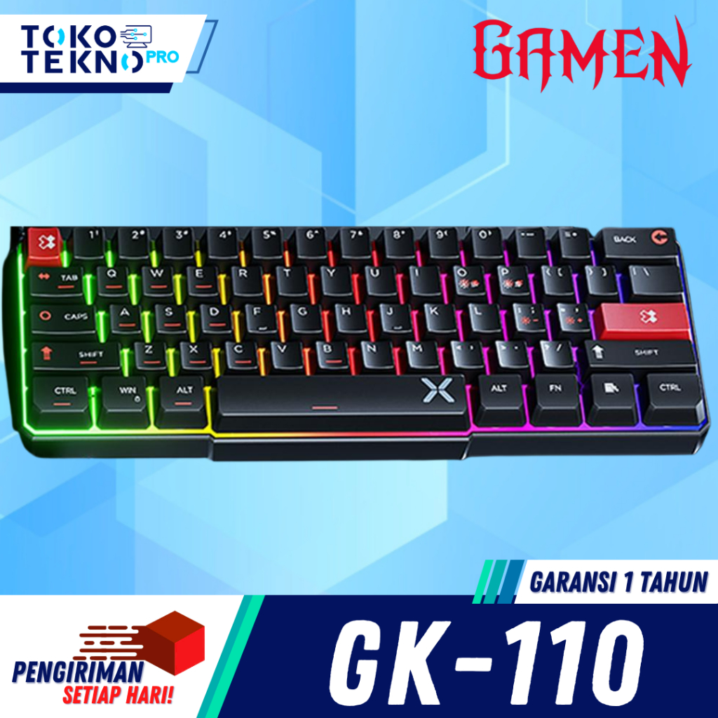GAMEN GK110 / GK-110 Wired Gaming Keyboard Anti Ghosting Keys