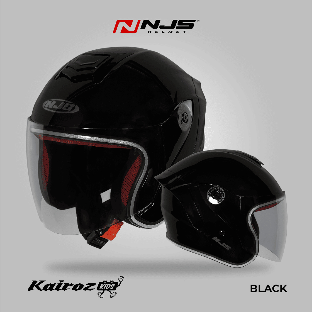 NJS KAIROZ KIDS - Helm Half Face (FREE MAINAN ANAK) - Helm Anak / Helm NJS / NJS Anak / Kairoz Anak / Helm Polos Anak Kekinian / NJS Anak Polos / NJS ORI / SNI / Helm Anak Murah - Gambar 2