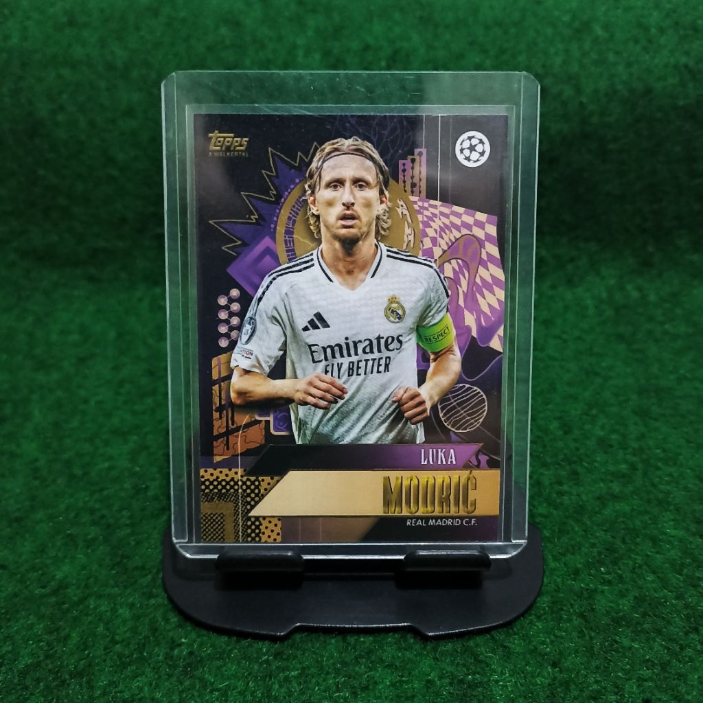 MODRIC CURRENT STARS REAL MADRID TOPPS GOLD UCC 24/ 25 WOUND BALL CARDS ...