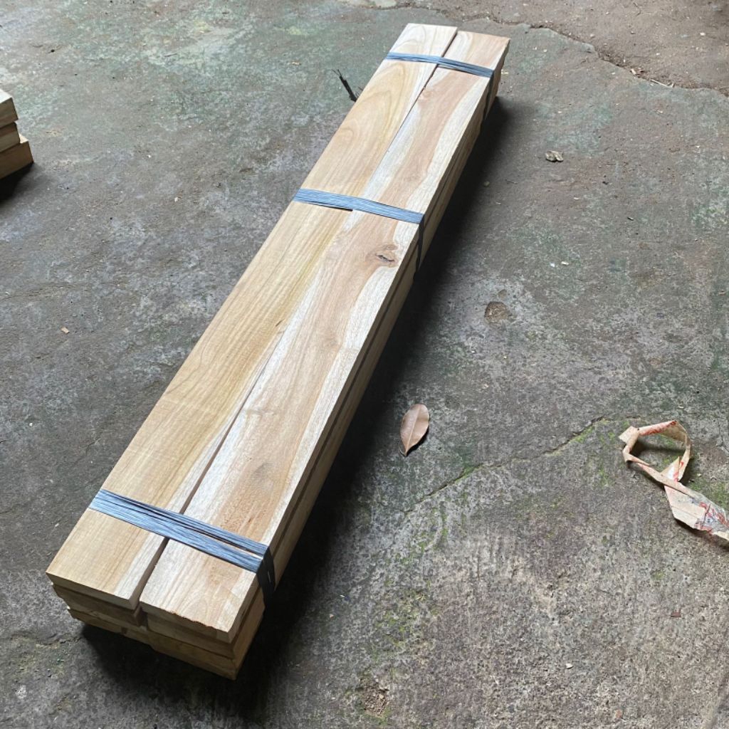 Papan Kayu Jati Asli 2x8x200 cm Allgrade Kondisi Sudah Serut Rapi - Gambar 4