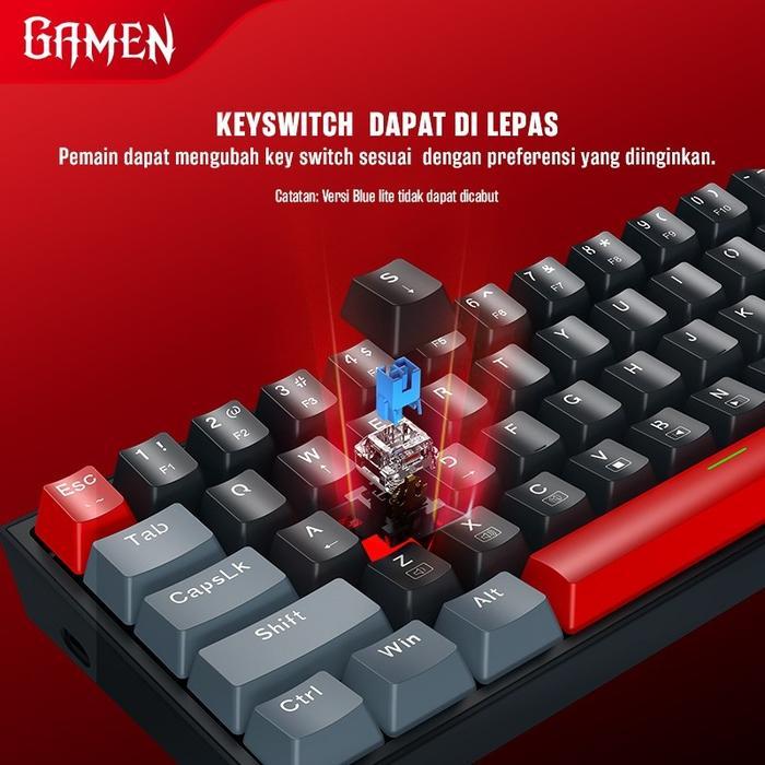 Gamen Titan V / 5 Wired Gaming Keyboard Kabel 60% Mechanical Titan Lite - Gambar 2
