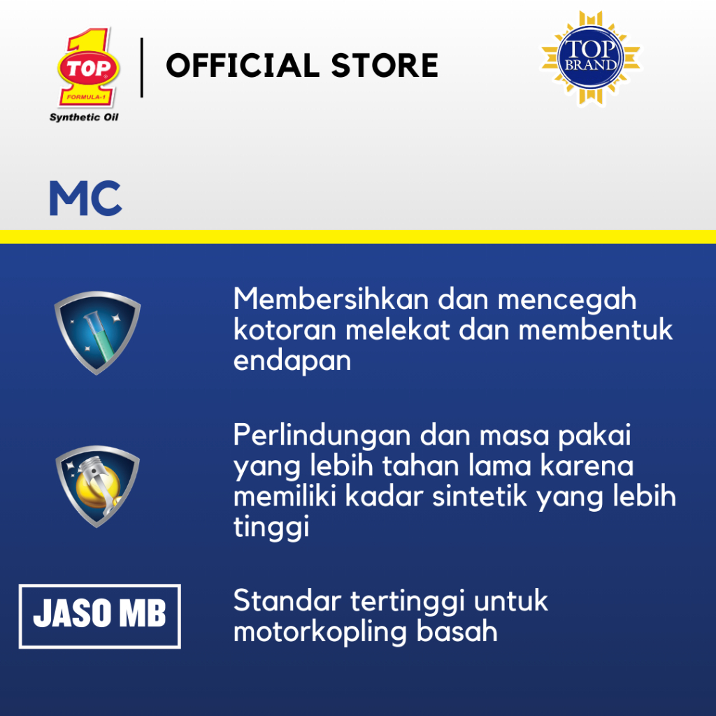 TOP 1 Oli Motor SMO MC SAE 10W-40 1L - Gambar 3