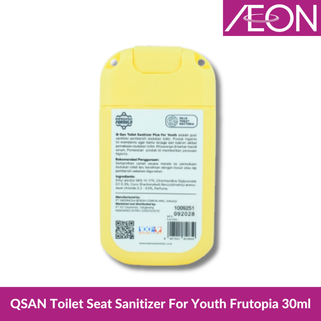Qsan Toilet Seat Sanitizier For Youth Frutopia 30Ml - Gambar 3