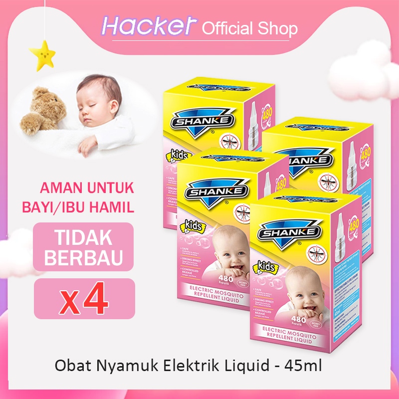 4pcs Isi Ulang Cair Anti Nyamuk Elektrik Tidak Berbau Aman untuk Bayi