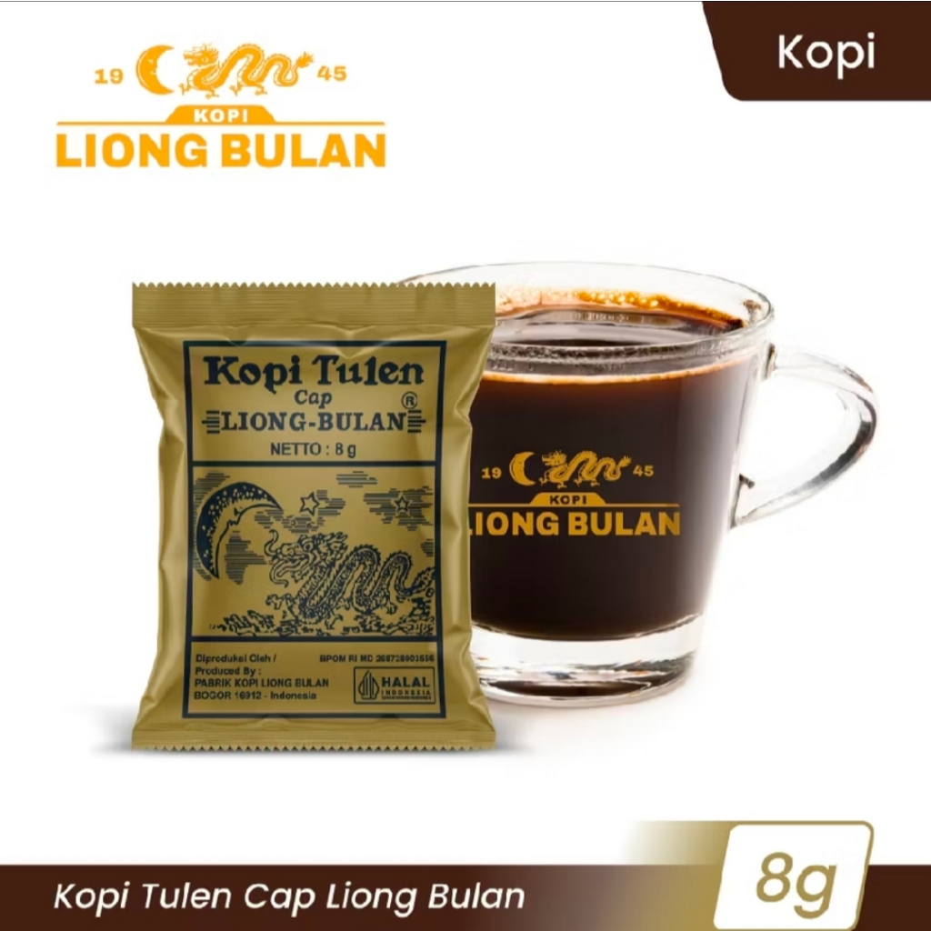 [ Paket isi 3 ] Kopi LIONG BULAN TANPA Gula 8 GR (isi 30) RENCENG PROMO !!! - Gambar 3