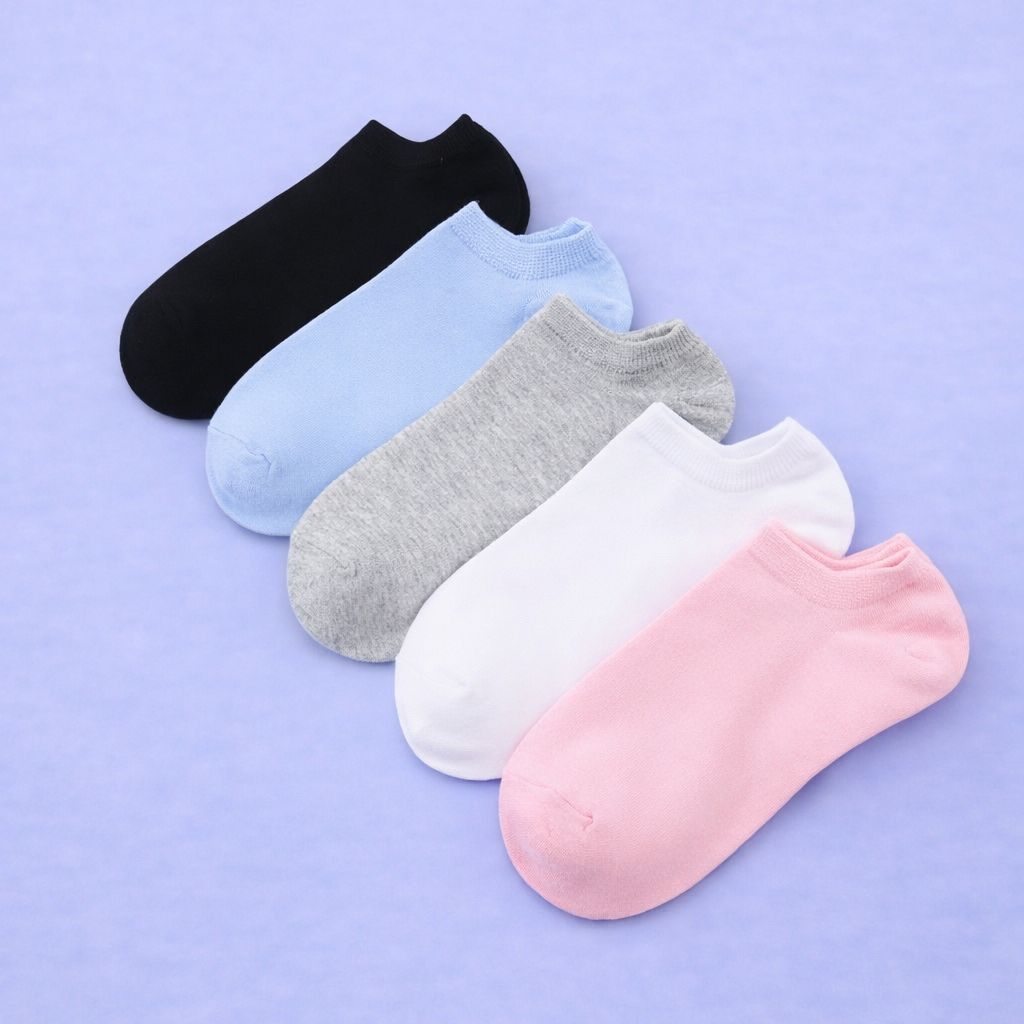 ZEBALTA - [Paket 12 Pasang] Kaos Kaki Pendek Mata Kaki Random Warna - Gambar 2